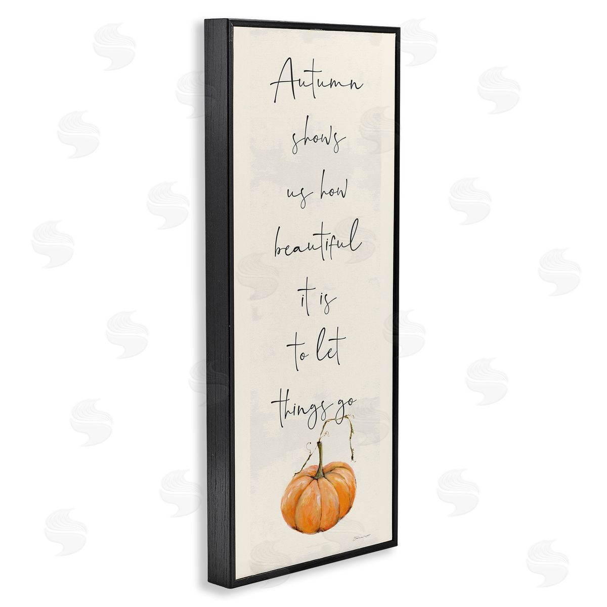 Autumn Beauty Inspirational Phrase Black Frame Print Wall Art, Home Decor by Stephanie Workman Marrott