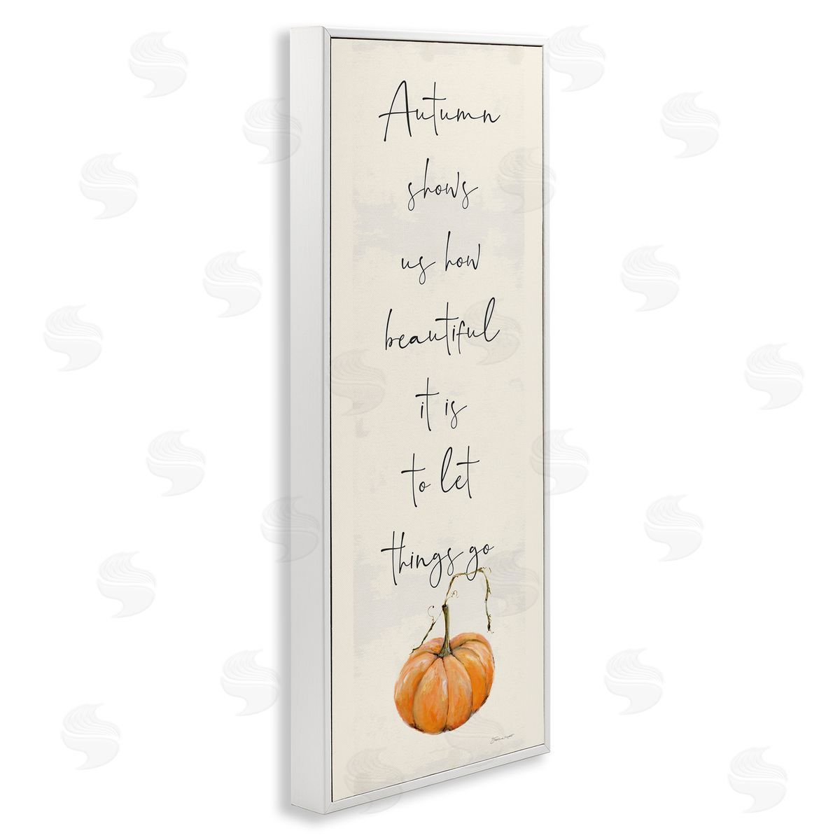Autumn Beauty Inspirational Phrase White Frame Print Wall Art, Home Decor by Stephanie Workman Marrott