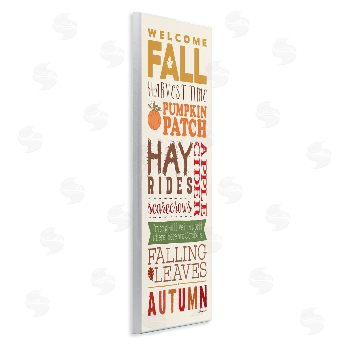 Welcome Fall Harvest List Wood Plaque Wall Art, Home Decor by Stephanie Workman Marrott
