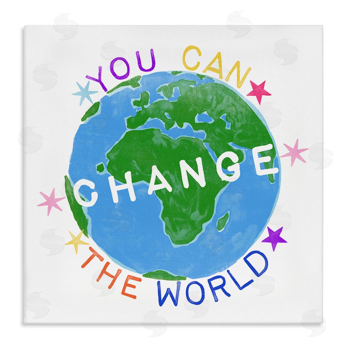 Change the World Kids Quote Canvas Wall Art, Home Decor by June Erica Vess