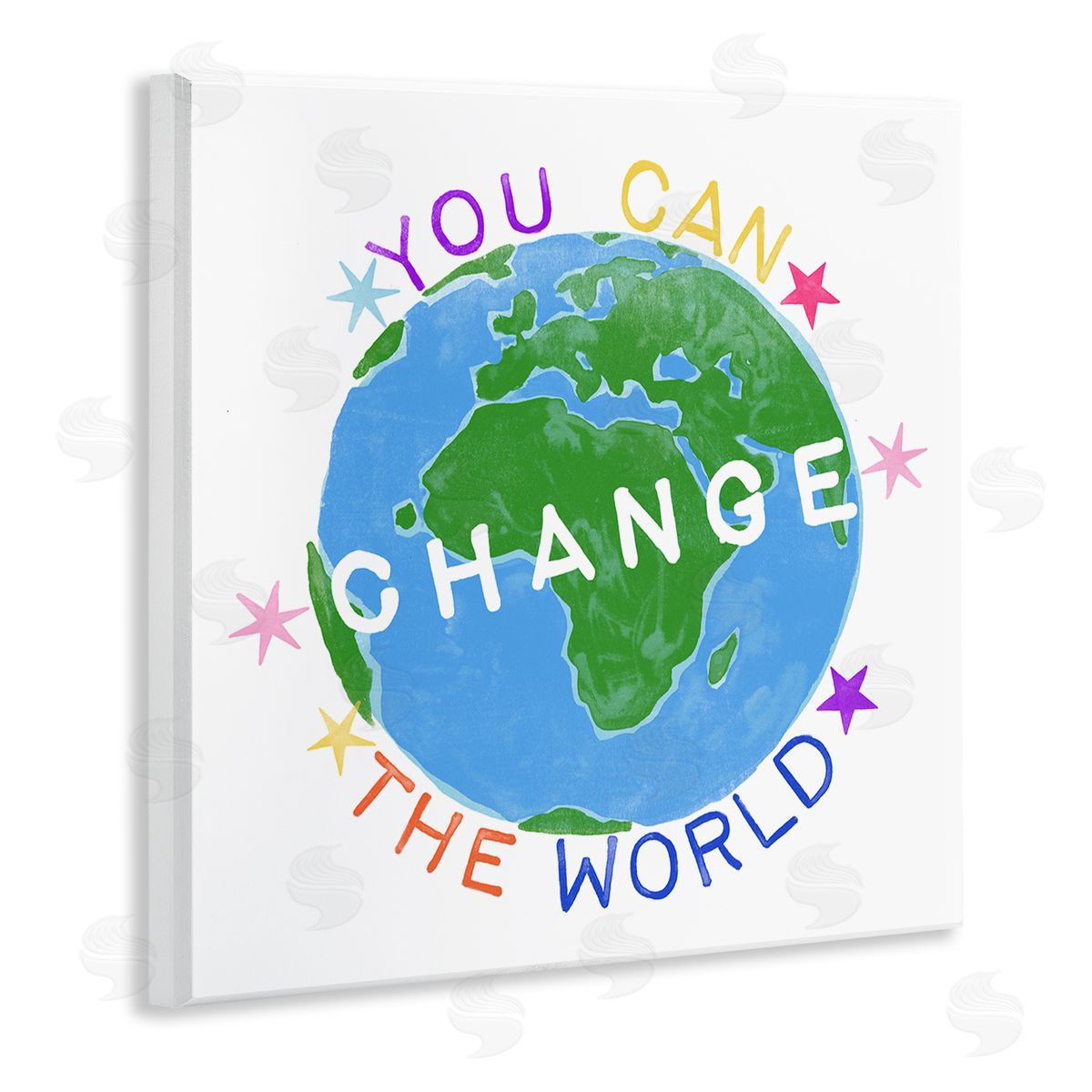 Change the World Kids Quote Wood Plaque Wall Art, Home Decor by June Erica Vess