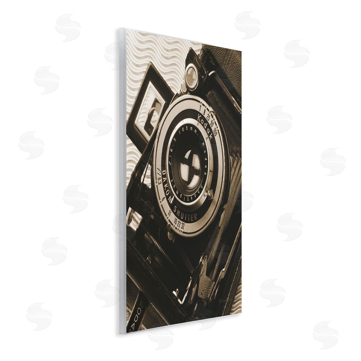 Vintage Camera Sepia Photograph Wood Plaque Wall Art, Home Decor by Ed Goldstein