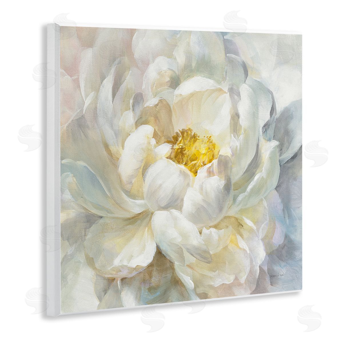 Delicate Flower Petals Painting Wood Plaque Wall Art, Home Decor by Danhui Nai