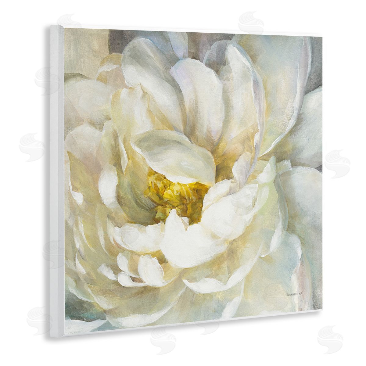 Soft Flower Petals Painting Wood Plaque Wall Art, Home Decor by Danhui Nai