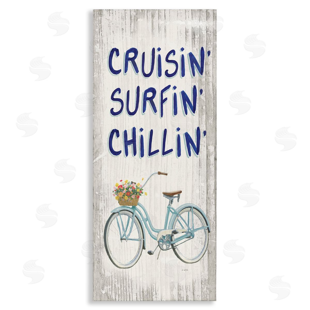 Cruisin' Surfin' Chillin' Bike Canvas Wall Art, Home Decor by James Wiens