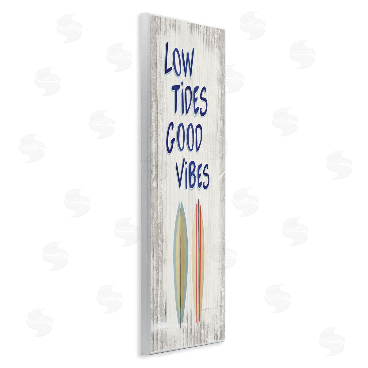 Low Tides Good Vibes Surfboard Wood Plaque Wall Art, Home Decor by James Wiens