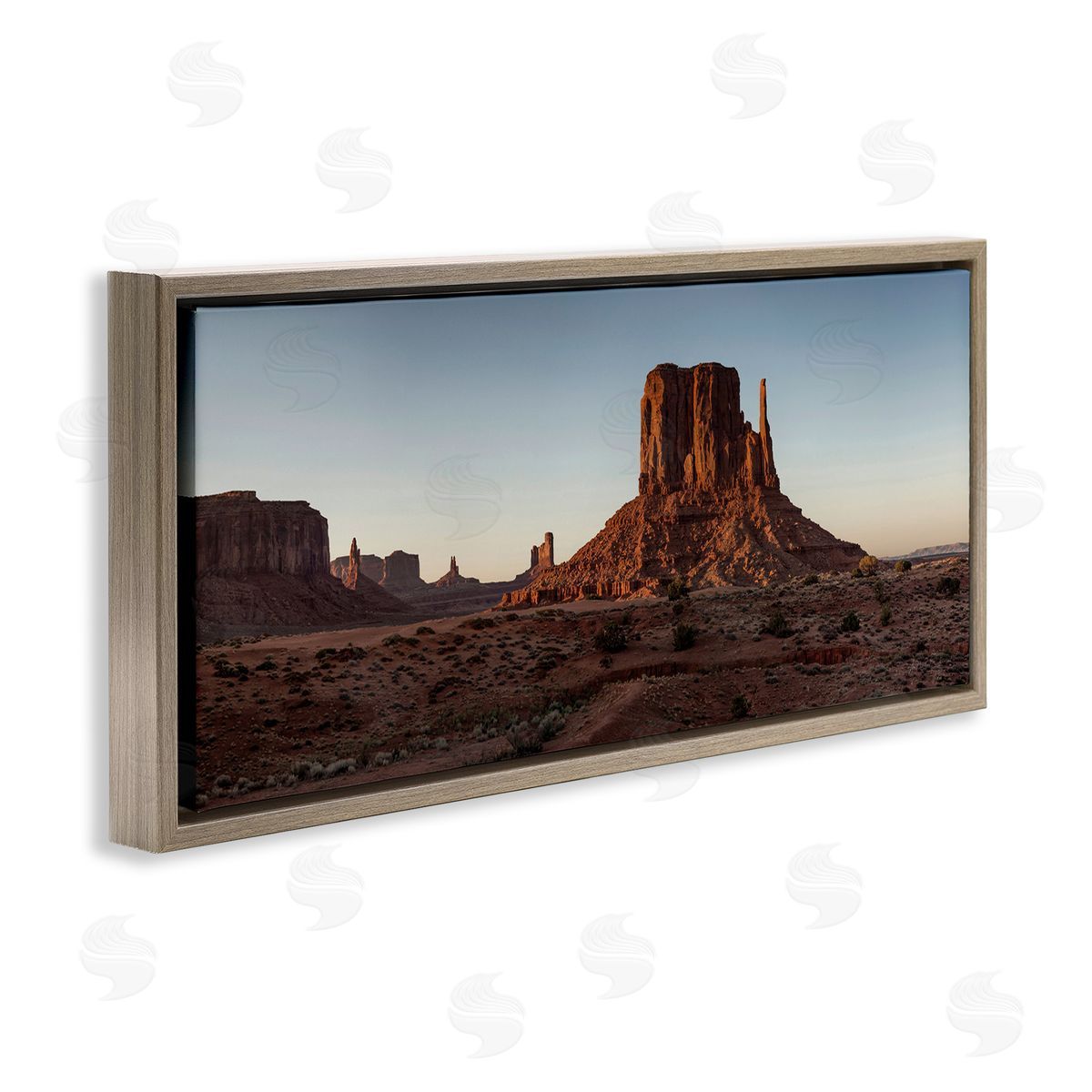 Dessert Landscape Canyon Sky Brown Floating Frame Canvas Wall Art, Home Decor by Andre Eichman