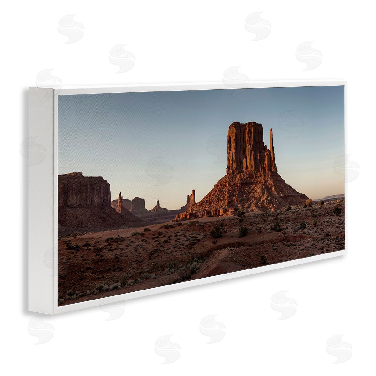Dessert Landscape Canyon Sky White Frame Print Wall Art, Home Decor by Andre Eichman