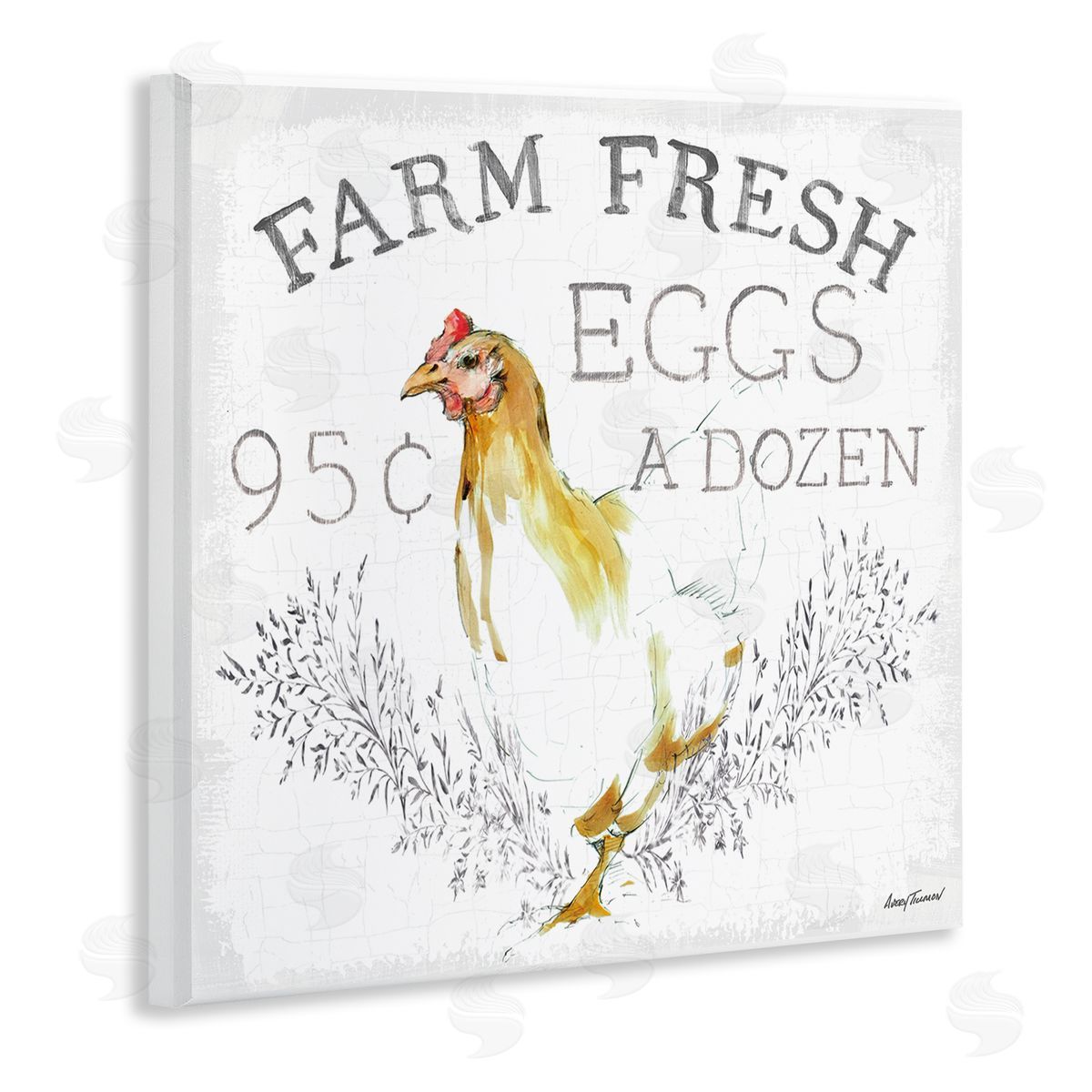 Chicken Farm Fresh Vintage Sign Wood Plaque Wall Art, Home Decor by Avery Tillmon