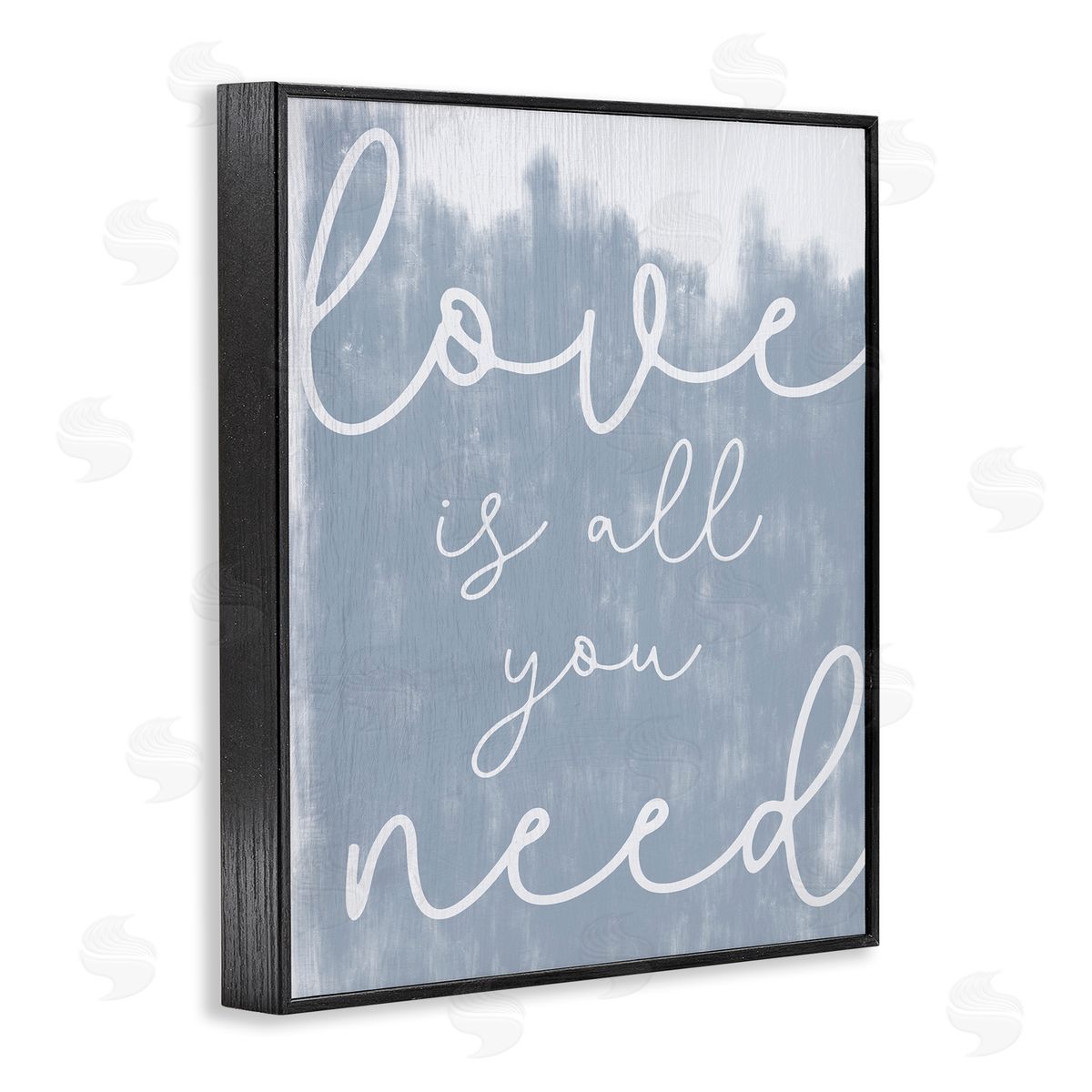 Love Is All You Blue Black Frame Print Wall Art, Home Decor by Stupell Studio
