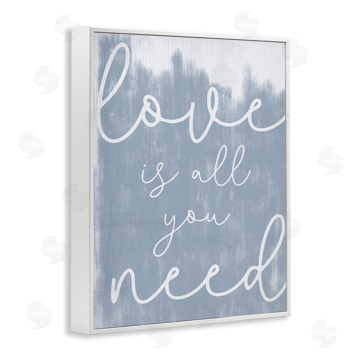 Love Is All You Blue White Frame Print Wall Art, Home Decor by Stupell Studio