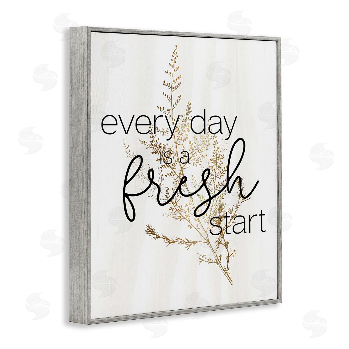 Everyday Fresh Start Botanical Grey Frame Print Wall Art, Home Decor by Stupell Studio