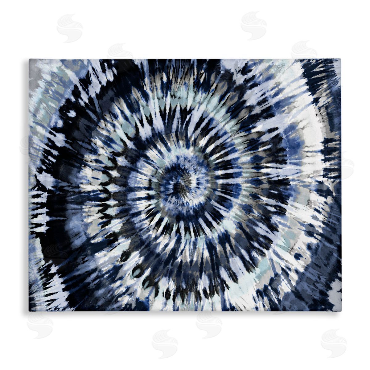 Abstract Blue Tie Dye Painting Canvas Wall Art, Home Decor by Molly Kearns