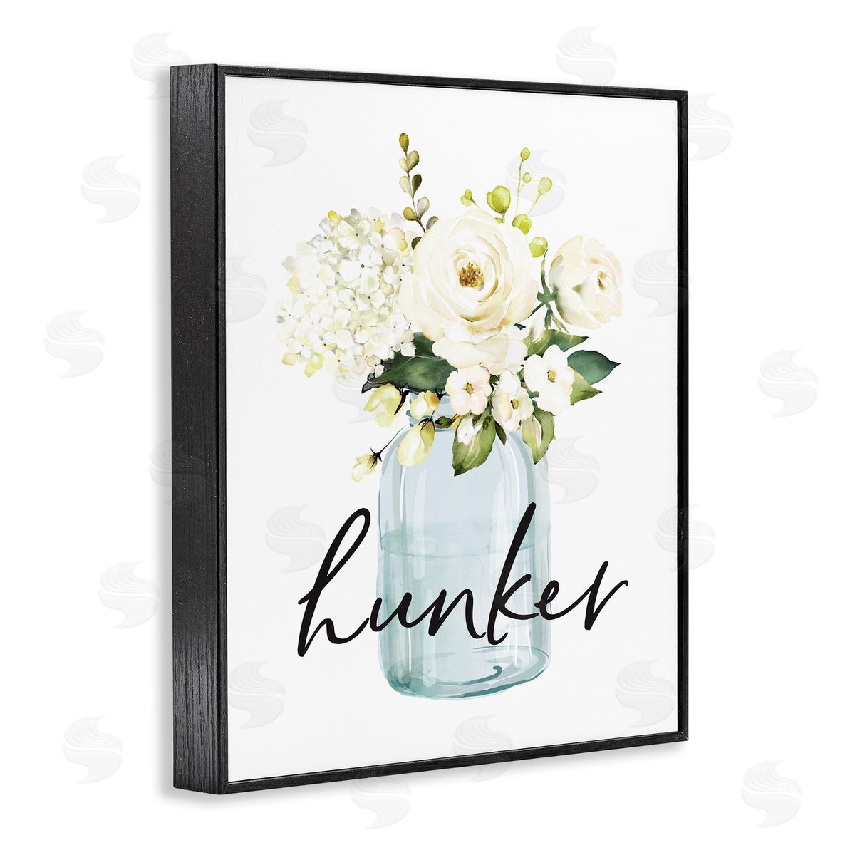 Hunker Spring Floral Bouquet Black Frame Print Wall Art, Home Decor by Lettered and Lined