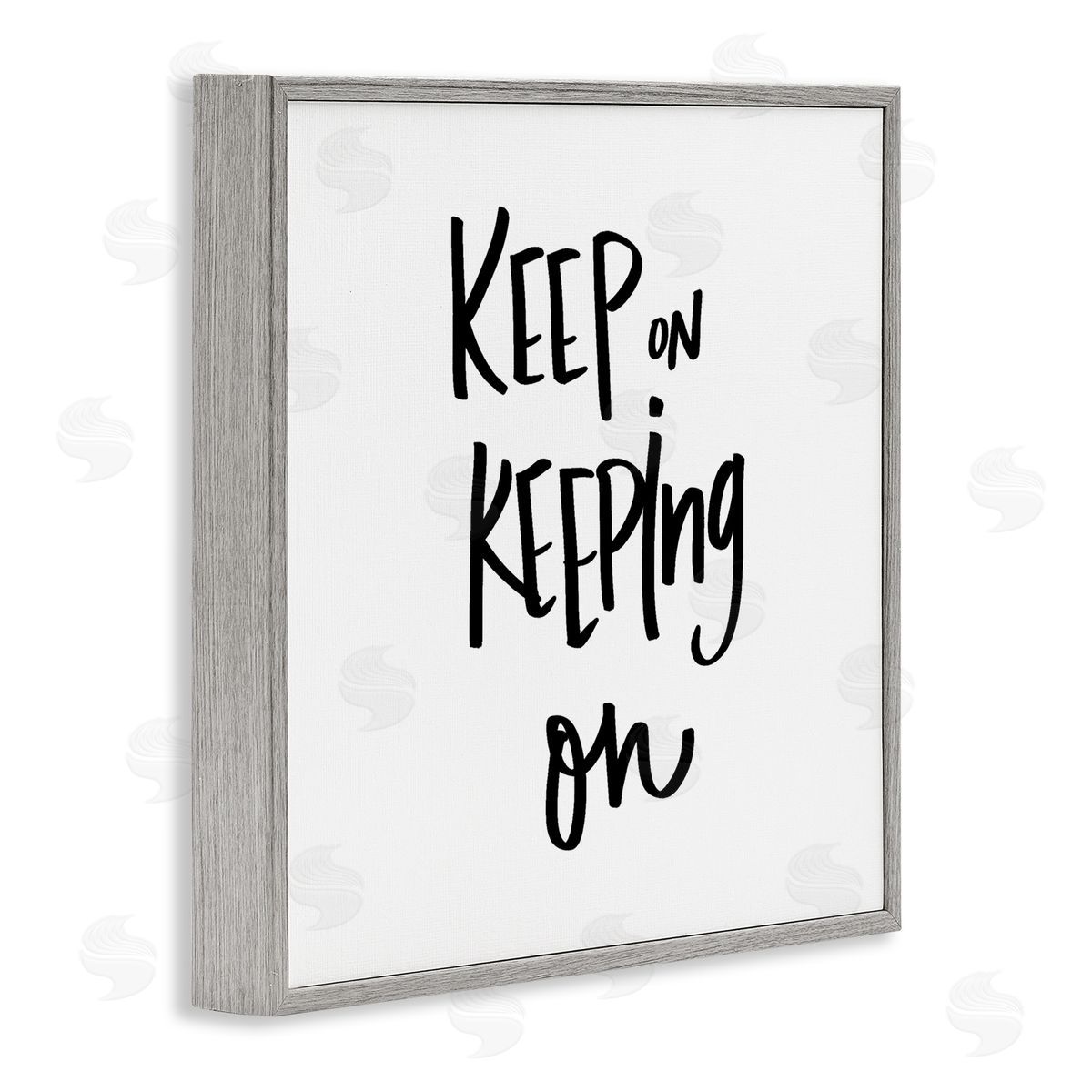 Keep on Keeping On Quote Grey Frame Print Wall Art, Home Decor by Sd Graphics Studio