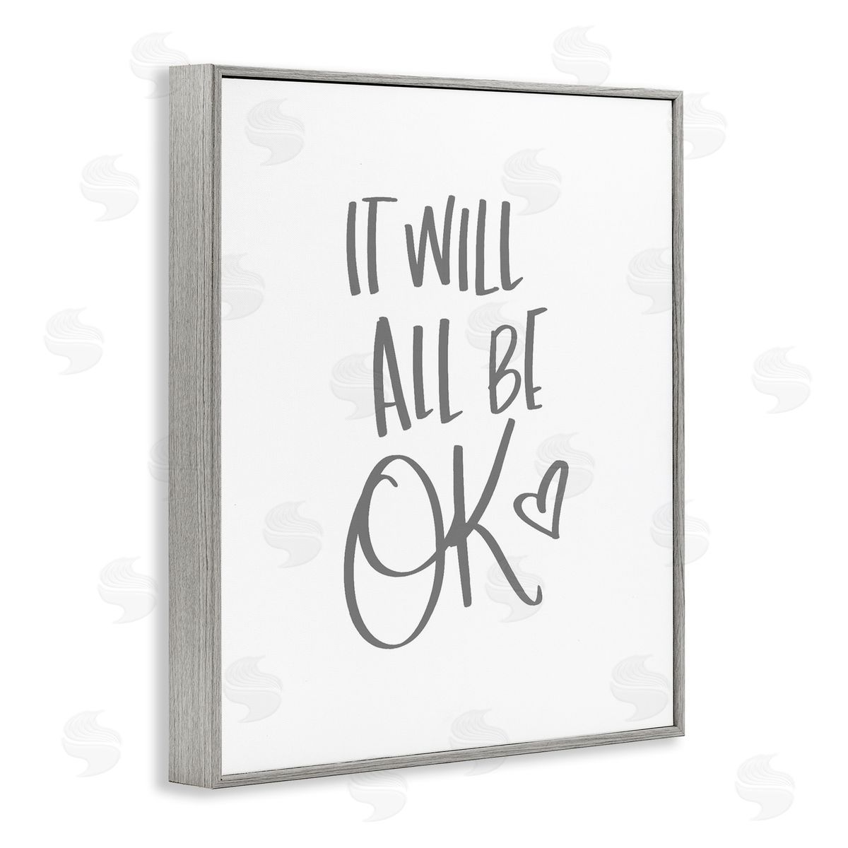 It Will All Be Okay Quote Grey Frame Print Wall Art, Home Decor by Sd Graphics Studio