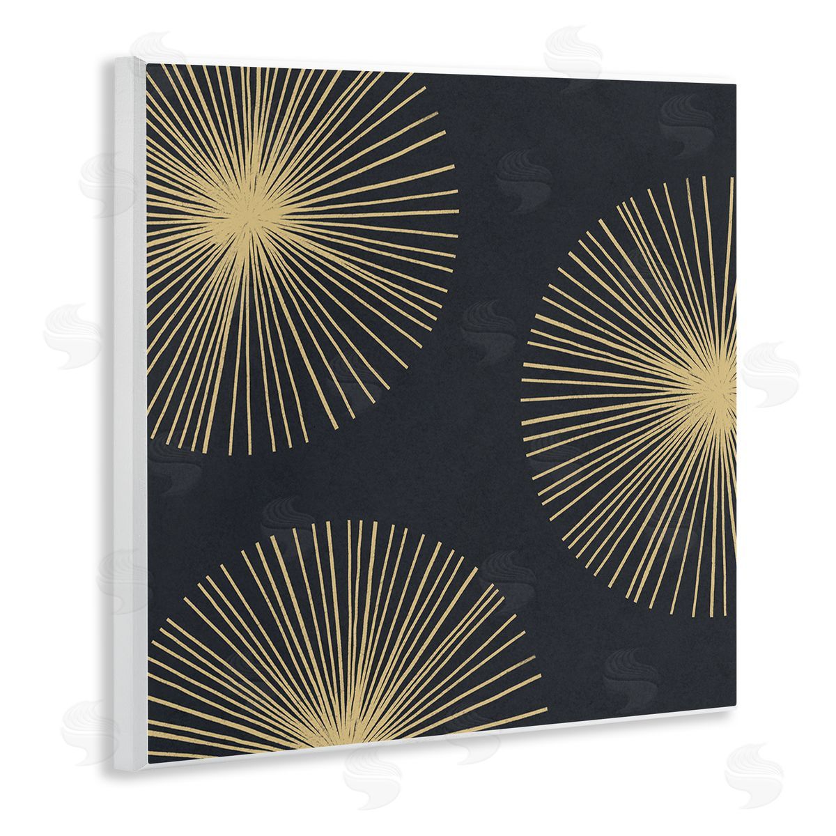 Abstract Round Star Shapes Wood Plaque Wall Art, Home Decor by Emma Caroline
