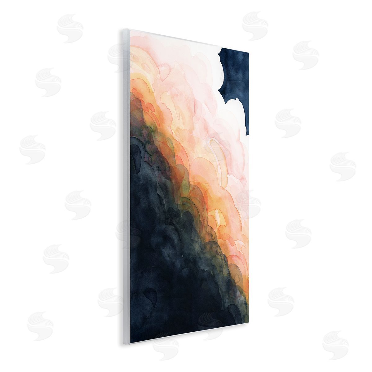 Abstract Sunset Storm Clouds Wood Plaque Wall Art, Home Decor by Grace Popp