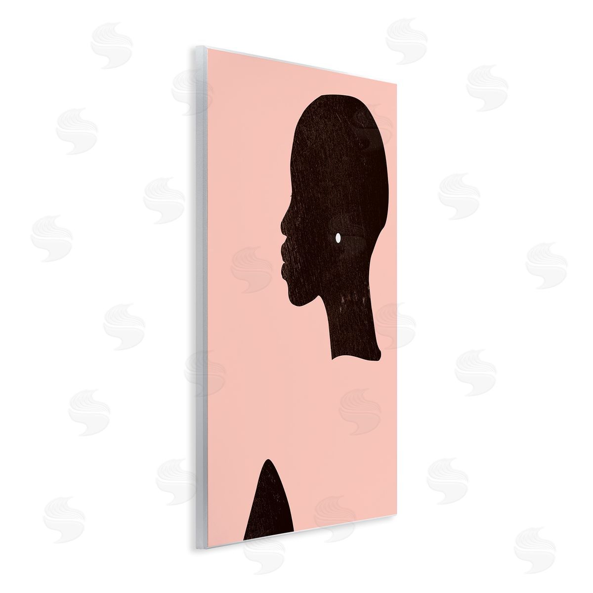 Glam Female Pearl Earing Wood Plaque Wall Art, Home Decor by Jennifer Paxton Parker