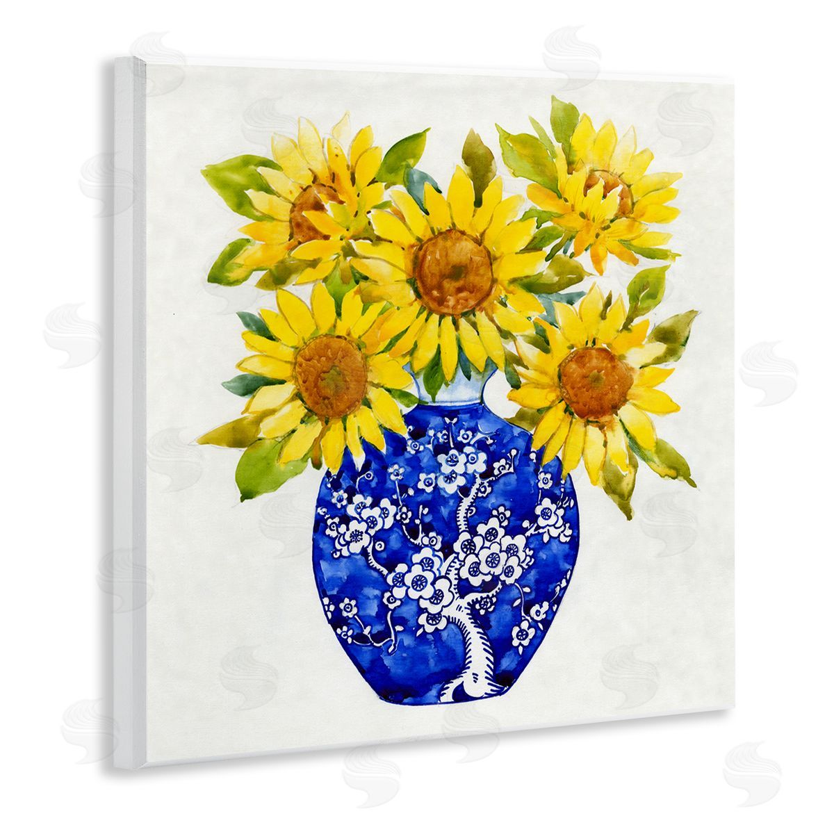 Watercolor Sunflower Bouquet Wood Plaque Wall Art, Home Decor by Tim OToole