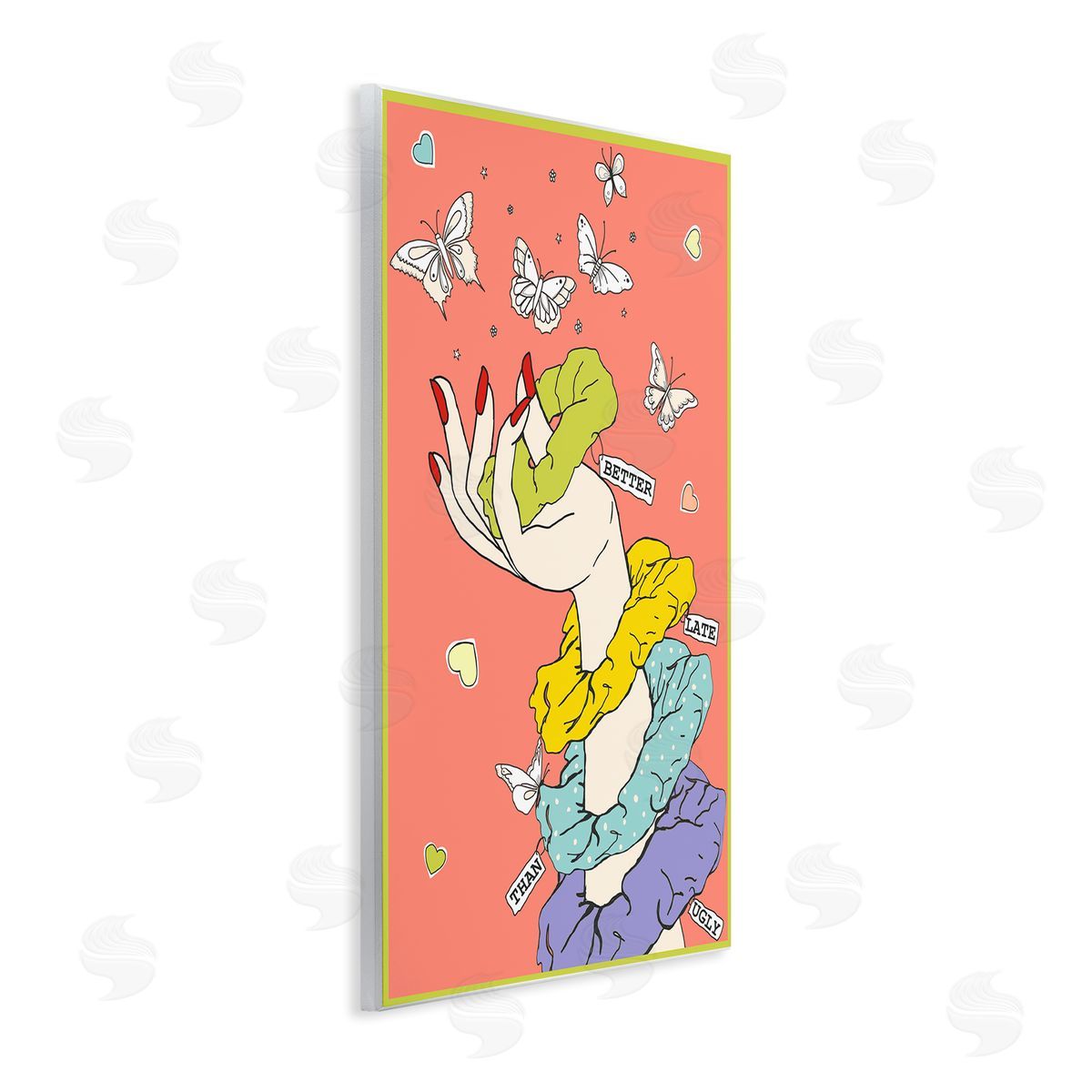 Better Late Than Ugly Funny Wood Plaque Wall Art, Home Decor by Sangita Bachelet