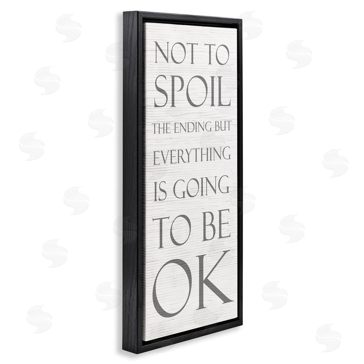 Going to be Ok Spoiler Black Floating Frame Canvas Wall Art, Home Decor by Stupell Studio