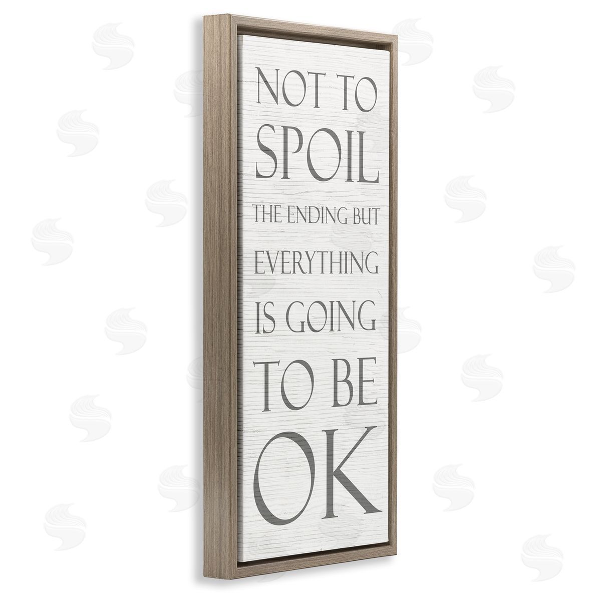 Going to be Ok Spoiler Brown Floating Frame Canvas Wall Art, Home Decor by Stupell Studio