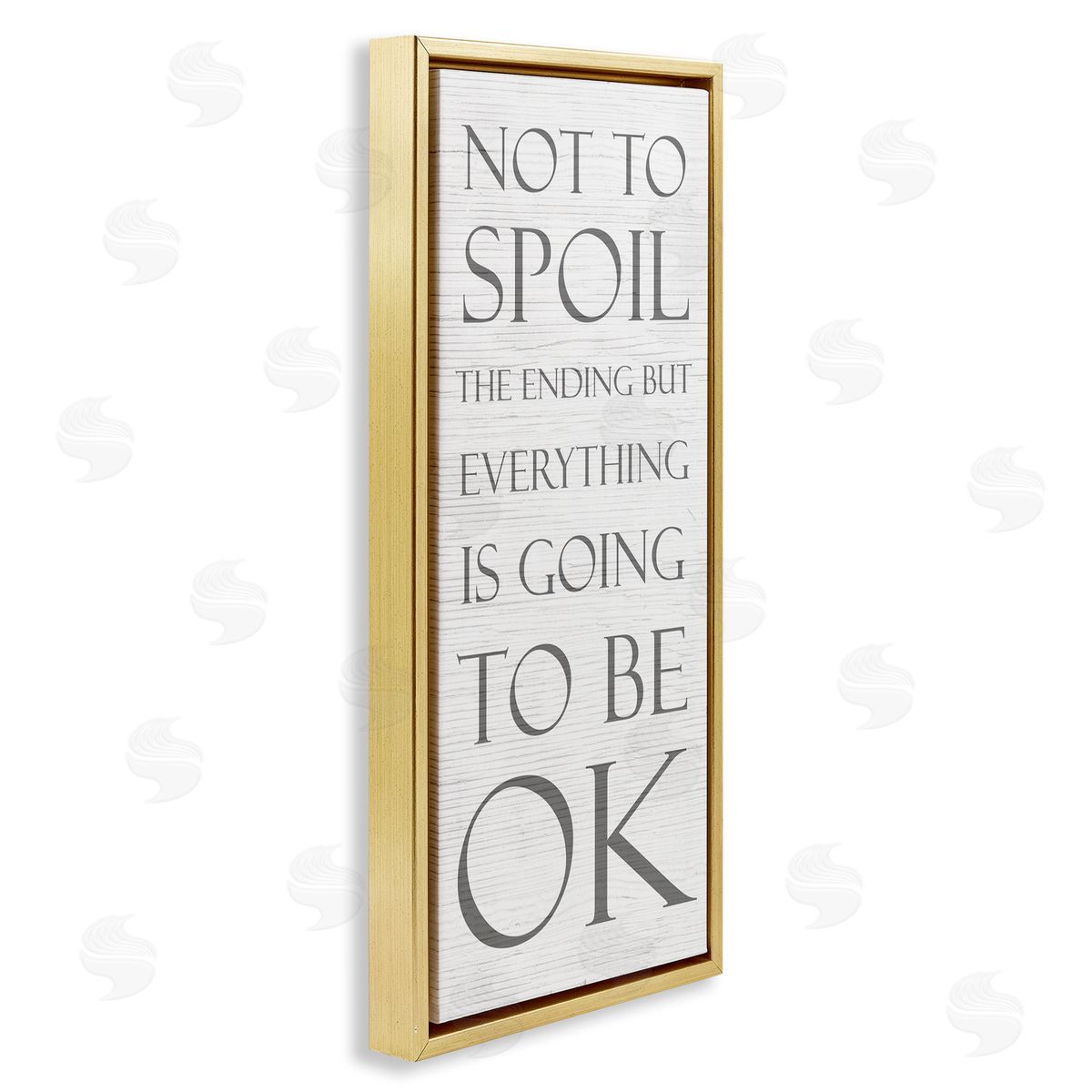 Going to be Ok Spoiler Gold Floating Frame Canvas Wall Art, Home Decor by Stupell Studio
