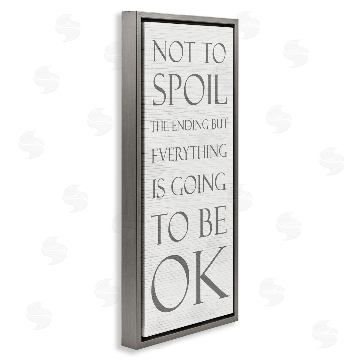 Going to be Ok Spoiler Grey Floating Frame Canvas Wall Art, Home Decor by Stupell Studio