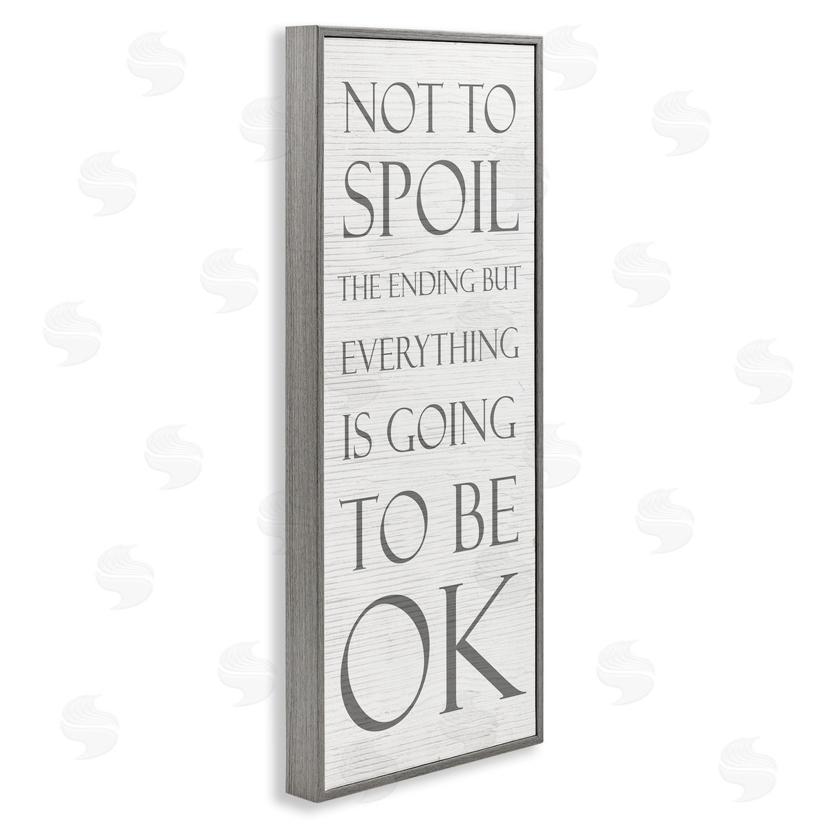 Going to be Ok Spoiler Grey Frame Print Wall Art, Home Decor by Stupell Studio