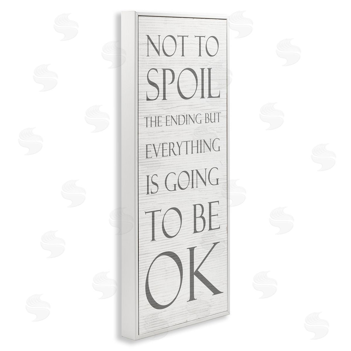 Going to be Ok Spoiler White Frame Print Wall Art, Home Decor by Stupell Studio