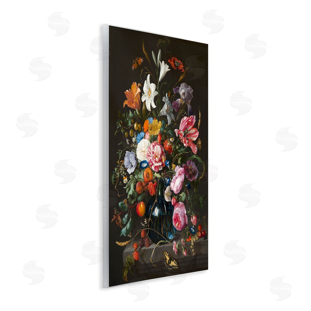 Flowers in Vase Classic Painting Wood Plaque Wall Art, Home Decor by Abraham Mignon
