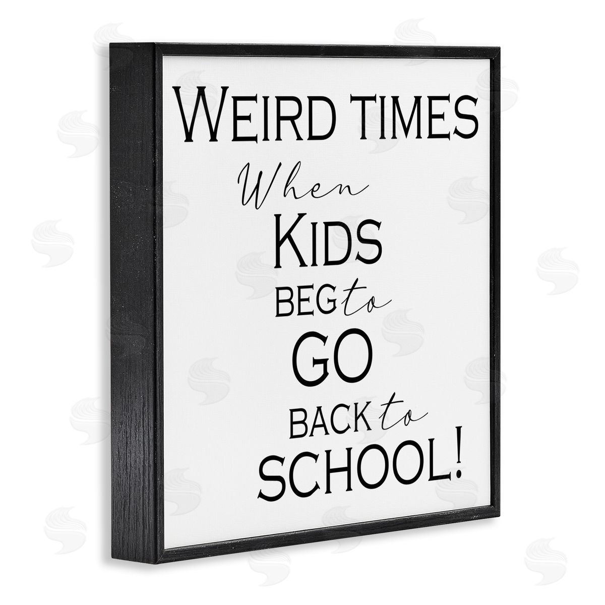 Kid's Back to School Black Frame Print Wall Art, Home Decor by Gail Green