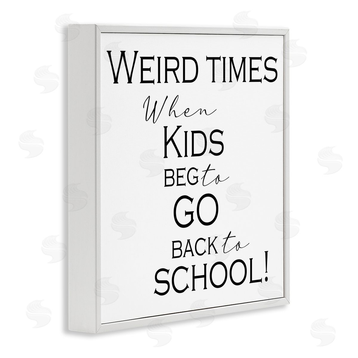 Kid's Back to School White Frame Print Wall Art, Home Decor by Gail Green