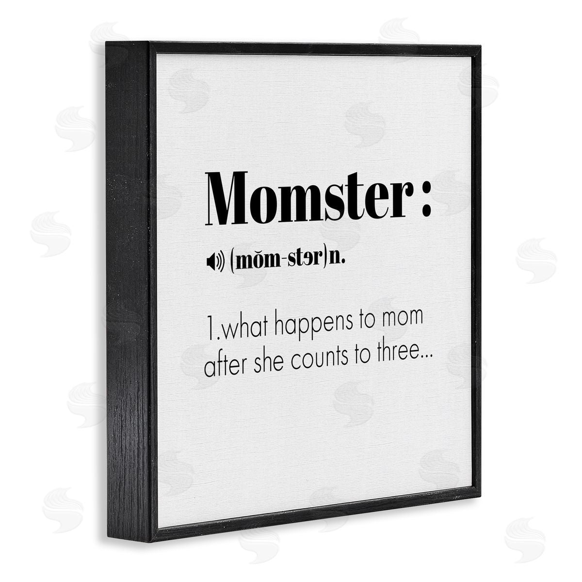 Momster Definition Funny Family Black Frame Print Wall Art, Home Decor by Ziwei Li