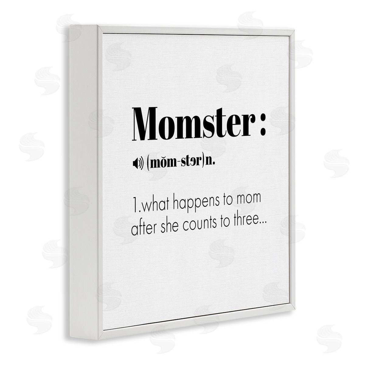 Momster Definition Funny Family White Frame Print Wall Art, Home Decor by Ziwei Li