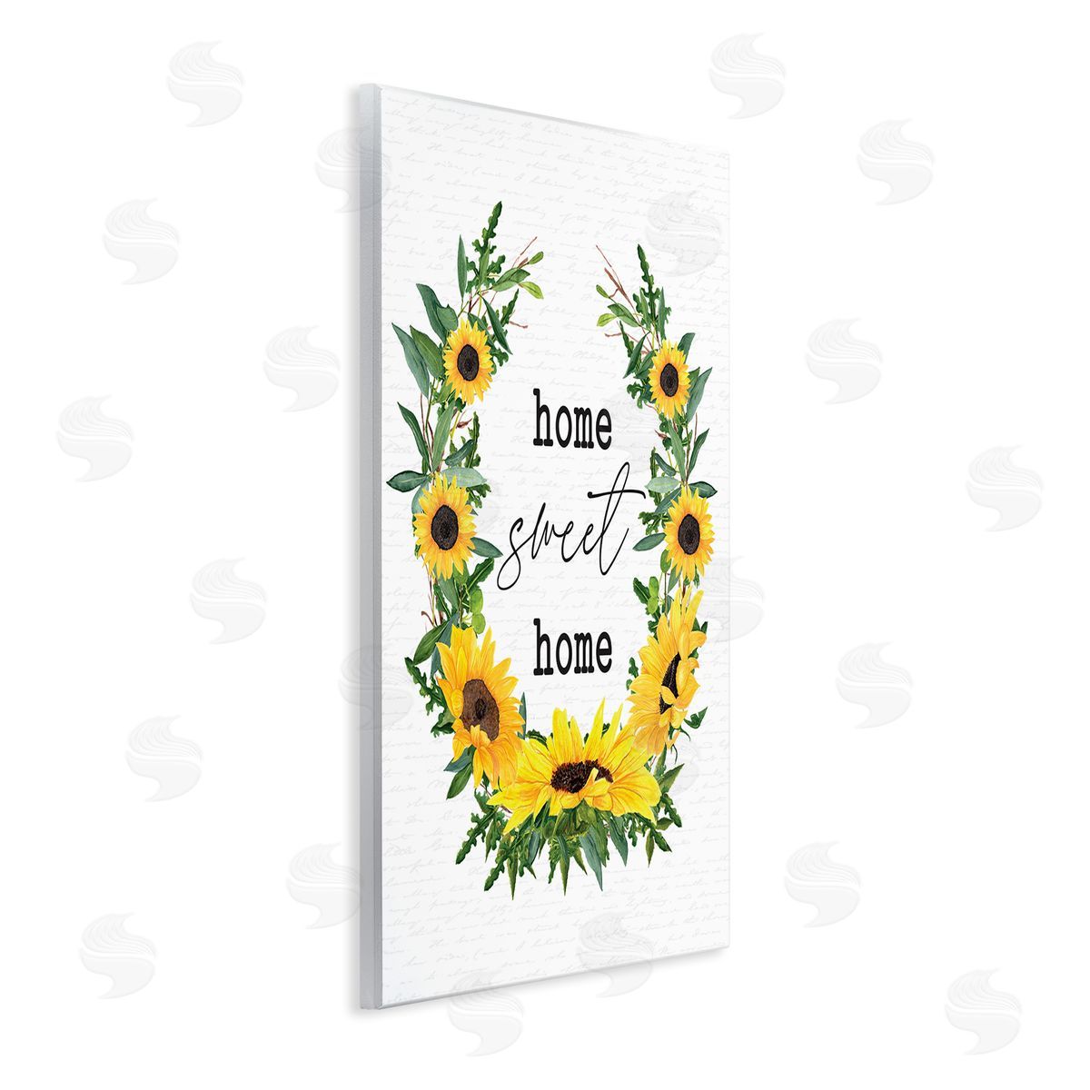 Home Sweet Home Sunflowers Wood Plaque Wall Art, Home Decor by Lettered and Lined