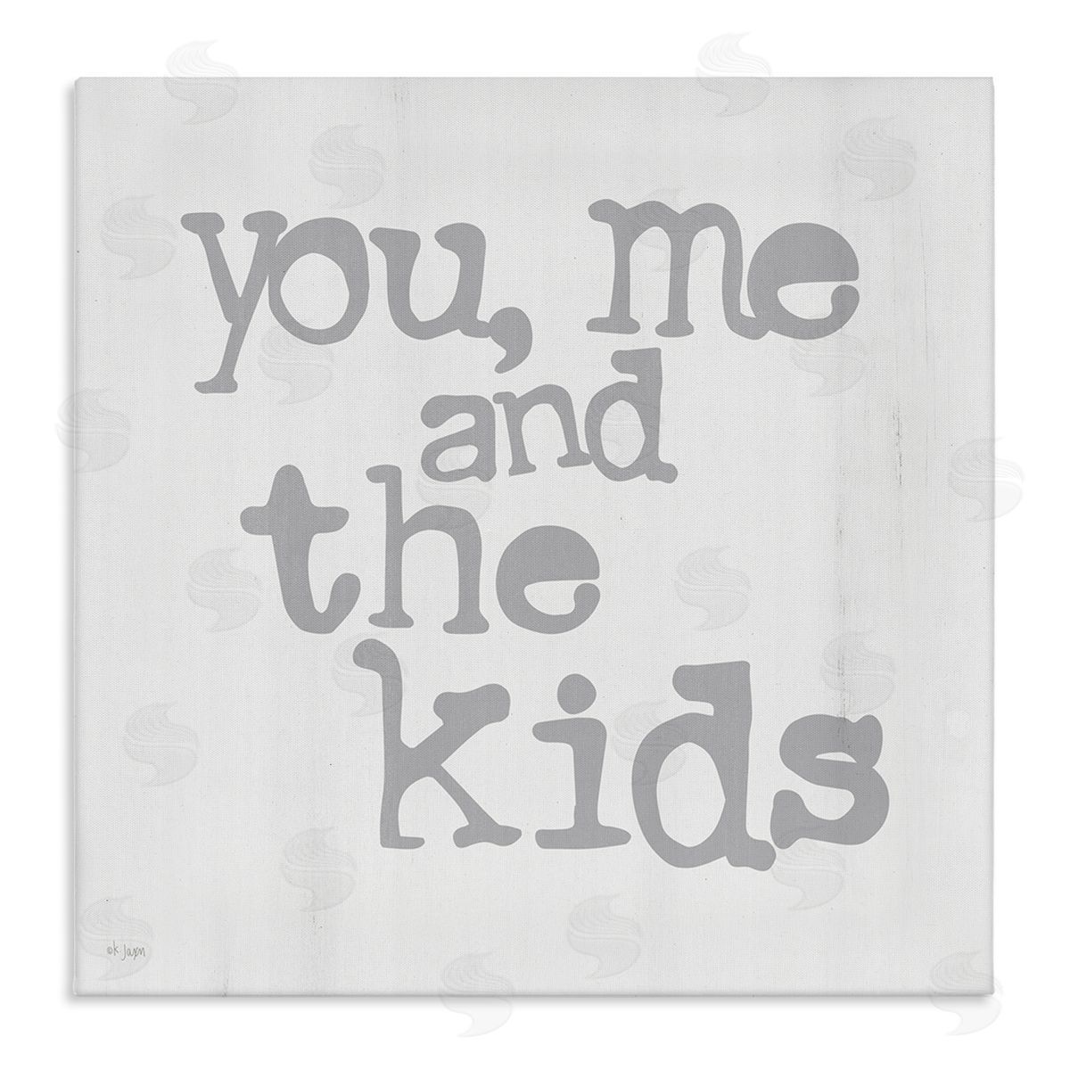 You Me and The Kids Phrase Canvas Wall Art, Home Decor by JAXN BLVD