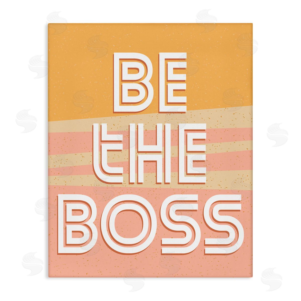 Be The Boss Quote Pink Canvas Wall Art, Home Decor by Kim Allen