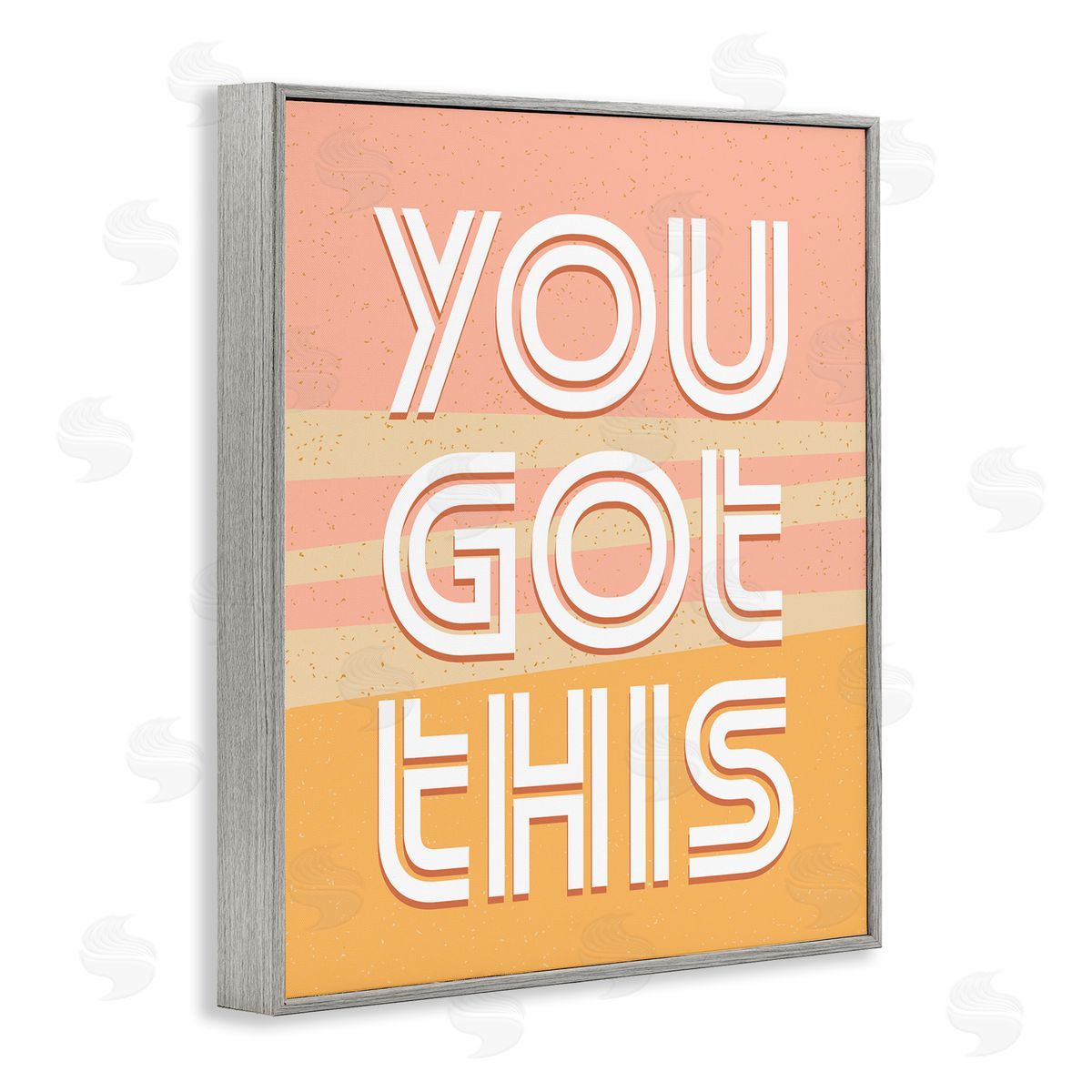 You Got This Quote Pink Grey Frame Print Wall Art, Home Decor by Kim Allen