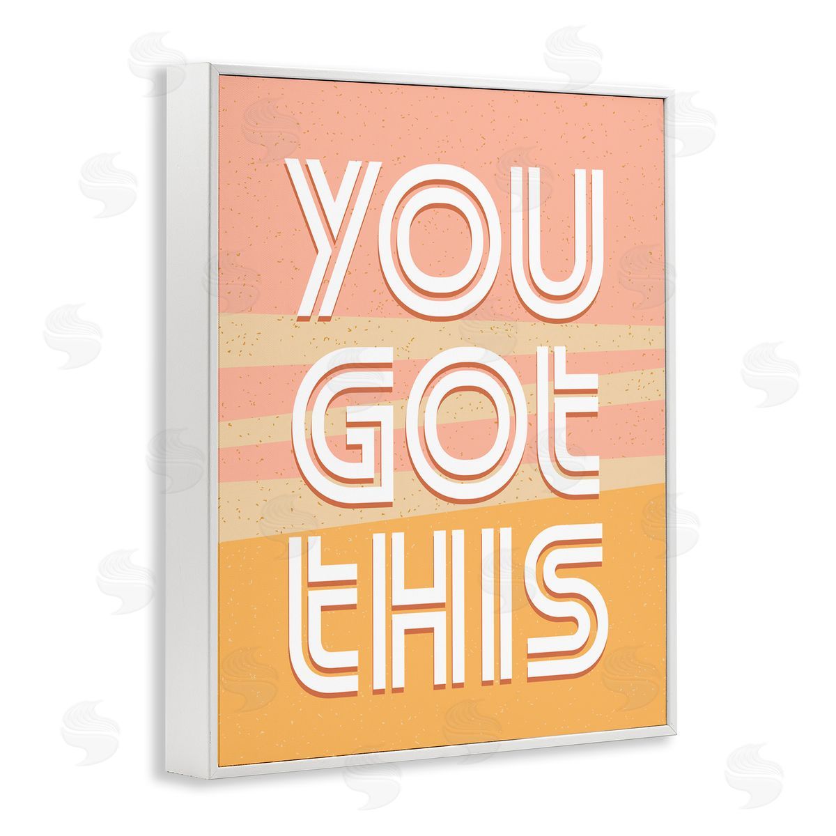 You Got This Quote Pink White Frame Print Wall Art, Home Decor by Kim Allen