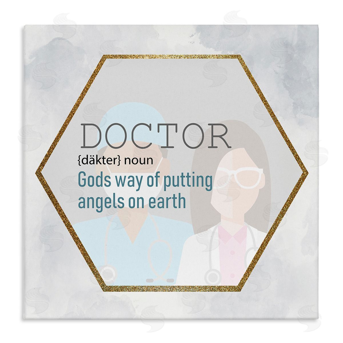Doctor Definition Healthcare Angel Canvas Wall Art, Home Decor by Kim Allen