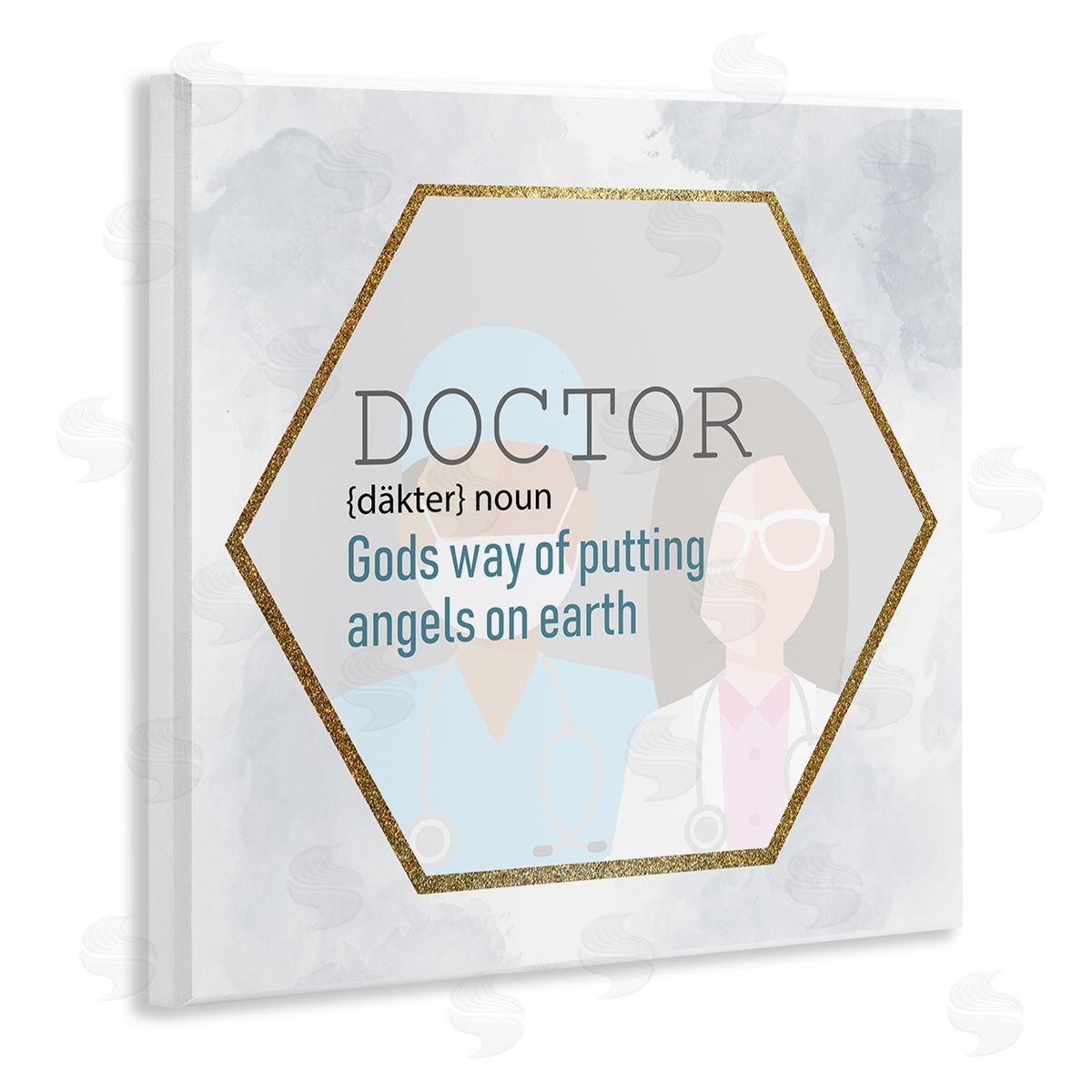 Doctor Definition Healthcare Angel Wood Plaque Wall Art, Home Decor by Kim Allen