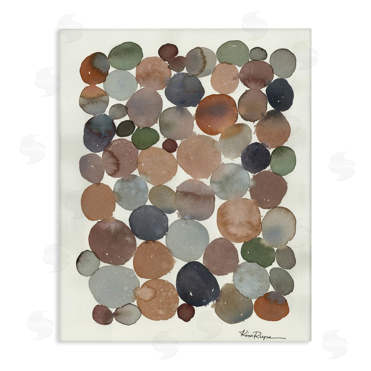 Earth Tone Organic Circles Canvas Wall Art, Home Decor by Kim Rupe