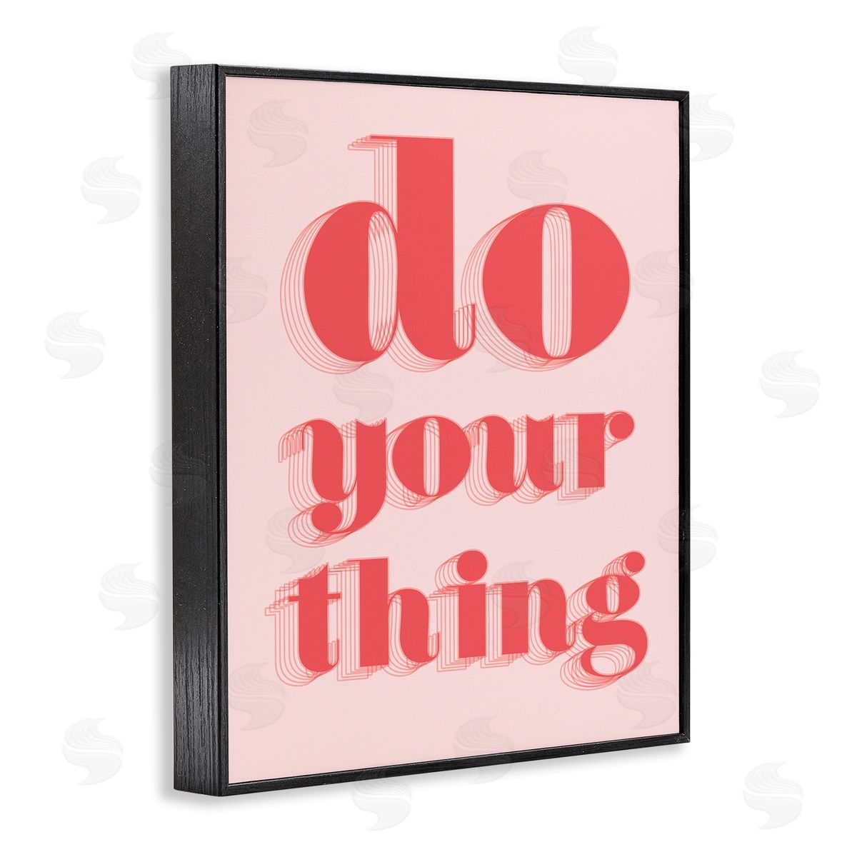 Do Your Thing Bold Pink Black Frame Print Wall Art, Home Decor by Stupell Studio