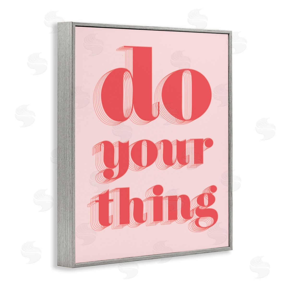 Do Your Thing Bold Pink Grey Frame Print Wall Art, Home Decor by Stupell Studio