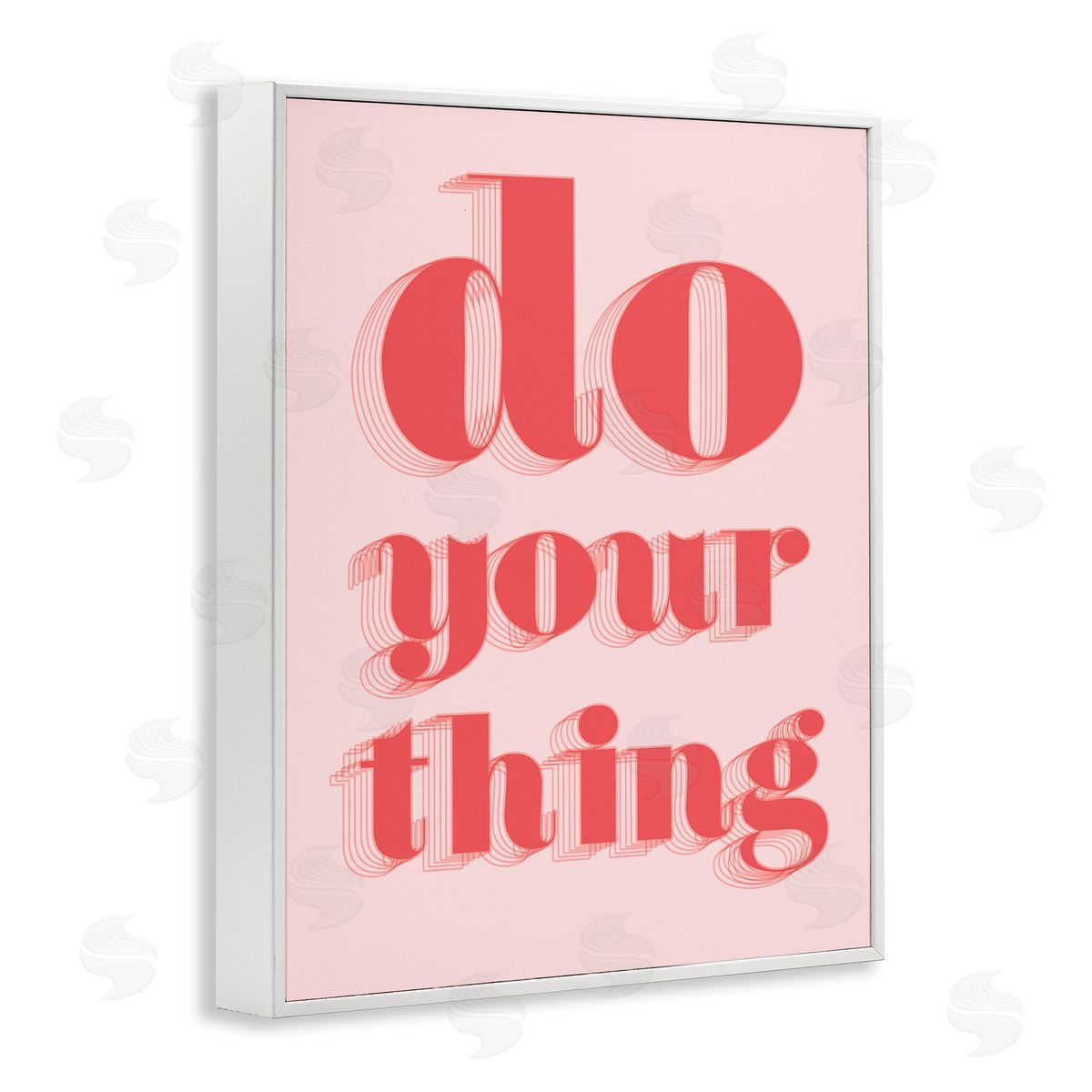 Do Your Thing Bold Pink White Frame Print Wall Art, Home Decor by Stupell Studio