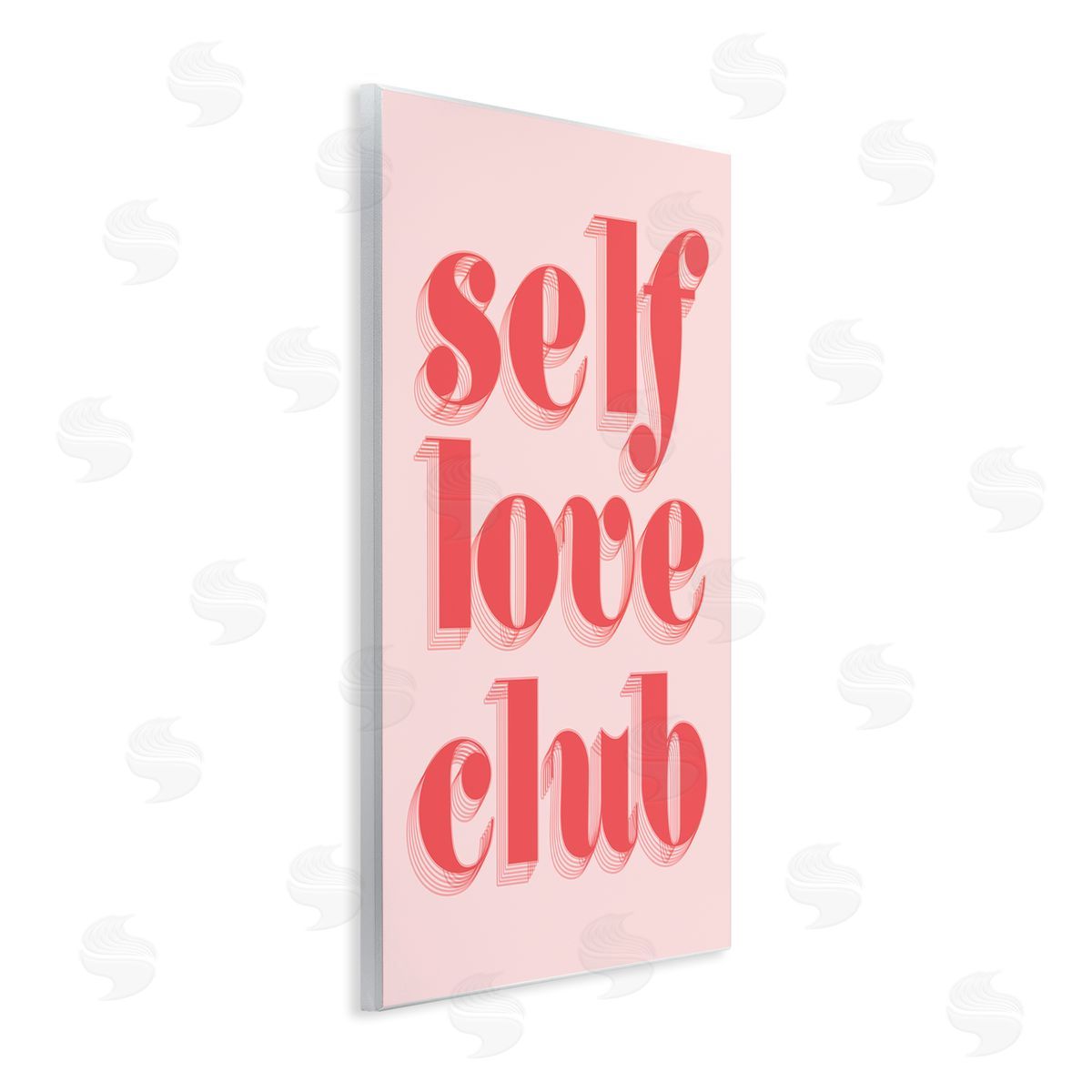 Self Love Club Bold Pink Wood Plaque Wall Art, Home Decor by Stupell Studio