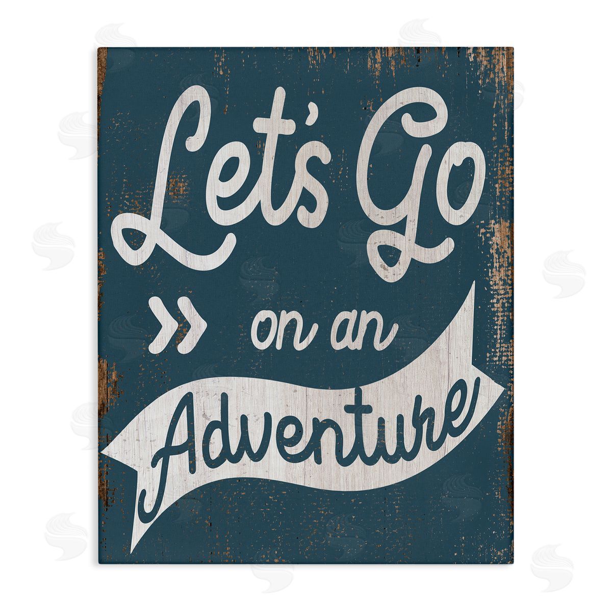 Lets Go On An Adventure Blue Canvas Wall Art, Home Decor by Stupell Studio