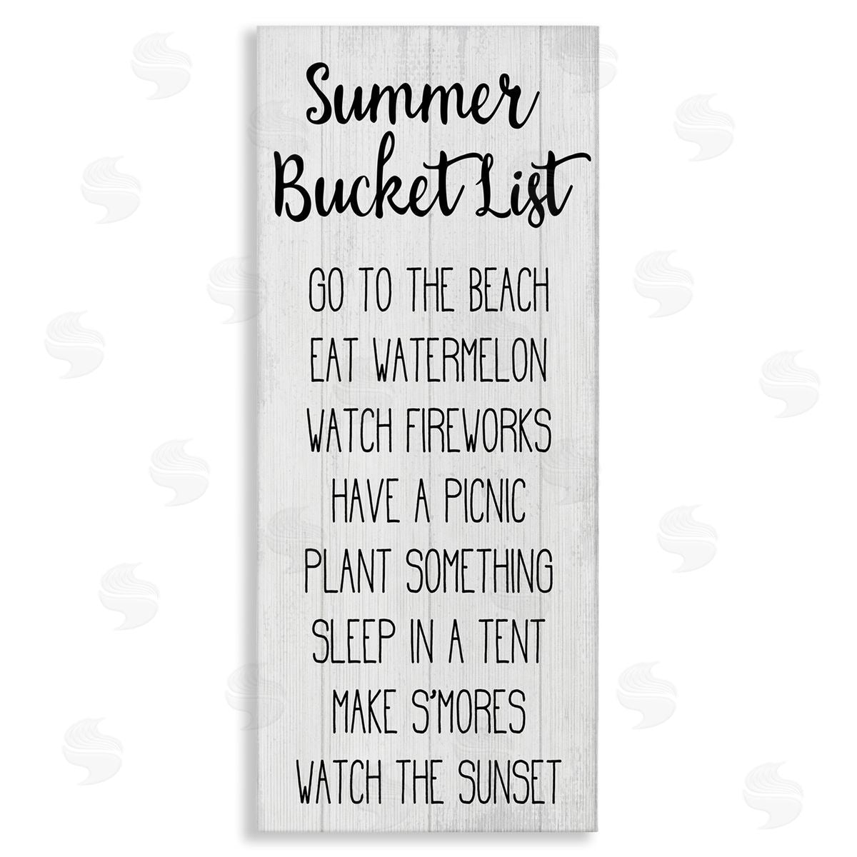 Summer Bucket List Casual Sign Canvas Wall Art, Home Decor by Stupell Studio